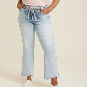 M Jeans By Maurices Women Plus 24W Original Fit High Rise Kick Boot Ankle Jeans